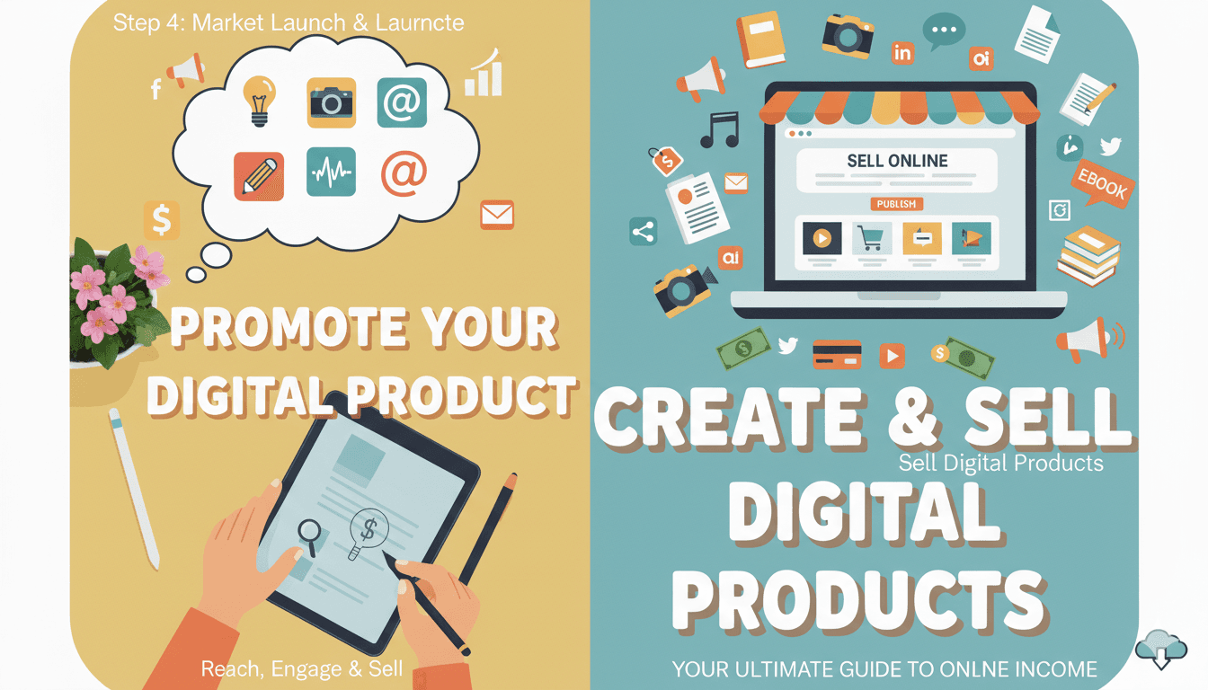 كيفية إنشاء وبيع المنتجات الرقمية (كتب إلكترونية، دورات): دليلك الشامل للربح عبر الإنترنت
